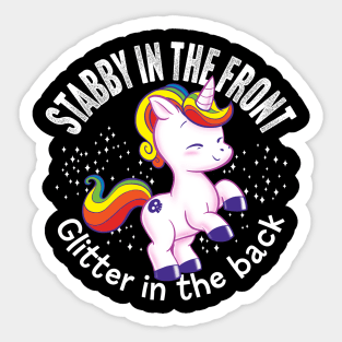 Stabby the unicorn Sticker